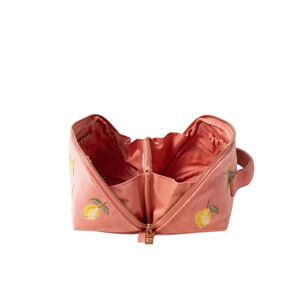 Elizabeth Scarlett Lemon Blossom Open Flat Makeup Bag
